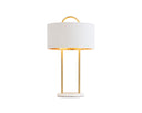 KEZNA TABLE LAMP - WHITE MARBLE MATTE WHITE