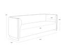 LARRON SOFA - RHEA LIGHT BARLEY