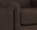 ROMER ARMCHAIR - BRUSHED GOLD NUBUCK COCOA LEATHER