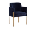 RICHIE DINING ARMCHAIR - ANTIQUE BRASS DANNY NAVY