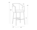 CARTER BARSTOOL - NAPA BLACK NAPA COGNAC