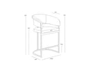 MARRIS COUNTER STOOL - GUNMETAL MILLIKEN COGNAC