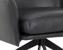 CROSBY SWIVEL LOUNGE CHAIR - ALPINE BLACK LEATHER