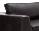 ANAKIN SOFA - LIGHT OAK TUSCANY WARM BLACK LEATHER