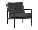 GILMORE LOUNGE CHAIR - BLACK BLACK LEATHER