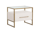 VENICE NIGHTSTAND - OYSTER SHAGREEN