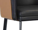 CARTER BARSTOOL - NAPA BLACK NAPA COGNAC
