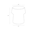 BRIE END TABLE - MARBLE LOOK SAND