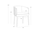 CORNELLA DINING ARMCHAIR - POLO CLUB STONE