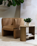 TRYOR LOUNGE CHAIR - SAHARA SAND LEATHER