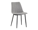 DREW DINING CHAIR - BLACK LIGHT GREY