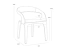ATIKA DINING ARMCHAIR - MILLIKEN COGNAC