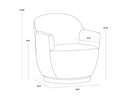 CASEY SWIVEL LOUNGE CHAIR - NONO CREAM