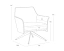 CROSBY SWIVEL LOUNGE CHAIR - MISSOURI COGNAC LEATHER