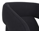 KENDRICK WHEELED DINING ARMCHAIR - ABBINGTON BLACK
