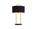 KEZNA TABLE LAMP - BLACK MARBLE MATTE BLACK
