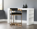 BEAUMONT COUNTER STOOL - ANTIQUE BRASS CANTINA BLACK