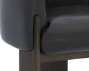 TRINE LOUNGE CHAIR - DARK BROWN VINTAGE BLACK NIGHT LEATHER