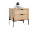 AVIDA NIGHTSTAND - BLACK RUSTIC OAKNATURAL