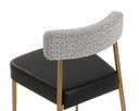 ASHWIN STACKABLE DINING CHAIR - BRAVO BLACK HELIOS CHECK BLACK