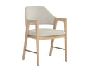 MILTON DINING ARMCHAIR - LIGHT WASH MINA IVORY