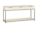 REBEL CONSOLE TABLE WITH DRAWERS - CHAMPAGNE GOLD CREAM