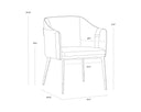 CARTER DINING ARMCHAIR - NAPA BLACK NAPA COGNAC