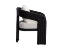 PYLOS DINING ARMCHAIR - BLACK LOUIS CREAM