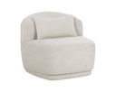 SORAYA SWIVEL ARMLESS CHAIR - DOVE CREAM