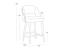 MONAE COUNTER STOOL - BRAVO CREAM POLO CLUB MUSLIN