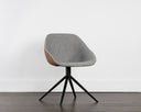 MCCOY SWIVEL DINING CHAIR - CINNAMON BROWN NOVEMBER GREY