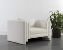 KIRA ARMCHAIR - HEATHER IVORY TWEED