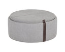 BORELLI WHEELED STORAGE OTTOMAN - BELFAST HEATHER GREY AUTUMN CHESTNUT