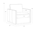 PORTMAN SWIVEL LOUNGE CHAIR - EFFIE LINEN