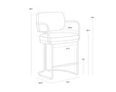 JALEN COUNTER STOOL - MILLIKEN COGNAC