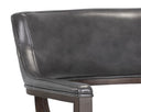 BRYLEA DINING ARMCHAIR - BROWN BRENTWOOD CHARCOAL LEATHER