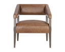 CARLYLE LOUNGE CHAIR - SHALIMAR TOBACCO LEATHER