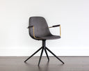CASSIUS SWIVEL DINING ARMCHAIR - SLATE TINT NIGHTFALL BLACK