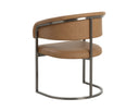 MARRIS DINING ARMCHAIR - GUNMETAL MILLIKEN COGNAC