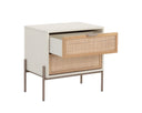 AVIDA NIGHTSTAND - CHAMPAGNE GOLD CREAMNATURAL