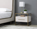 VENICE NIGHTSTAND - OYSTER SHAGREEN