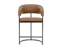MARRIS COUNTER STOOL - GUNMETAL MILLIKEN COGNAC