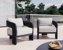 PYLOS LOUNGE CHAIR - BLACK LOUIS CREAM
