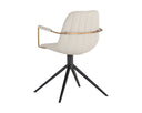 CASSIUS SWIVEL DINING ARMCHAIR - DILLON CREAM