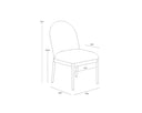 CALANDRI DINING CHAIR - BLACK LOUIS CREAM