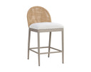 CALANDRI COUNTER STOOL - GREIGE LOUIS CREAM
