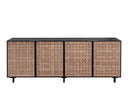 OMARI SIDEBOARD - LARGE SUEDE LIGHT TAN LEATHER