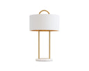 KEZNA TABLE LAMP - WHITE MARBLE MATTE WHITE