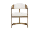 BEAUMONT DINING ARMCHAIR - ANTIQUE BRASS RHEA LIGHT BARLEY