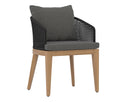 CAPRI DINING ARMCHAIR - NATURAL GRACEBAY GREY